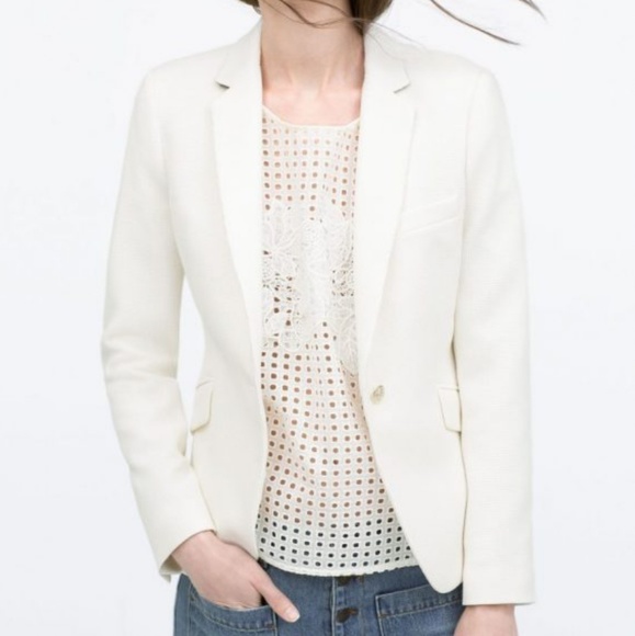 zara textured blazer